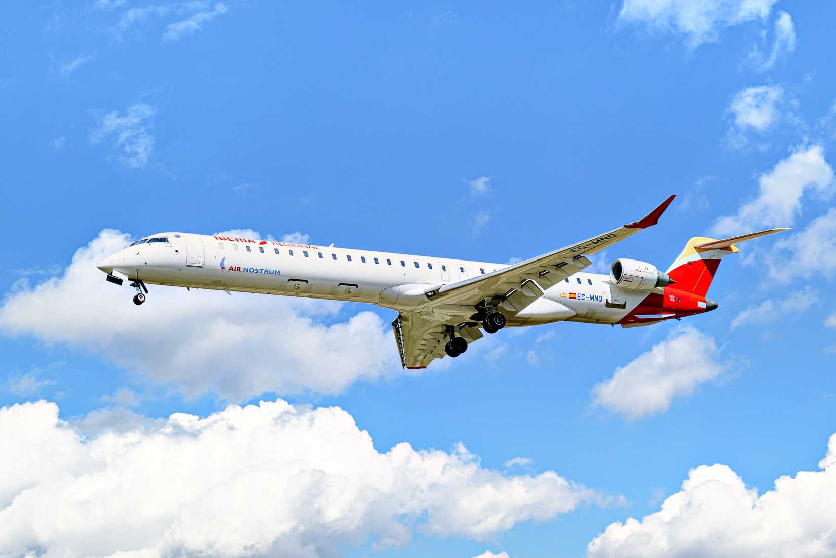 Iberia Regional Mitsubishi CRJ-1000 landing.