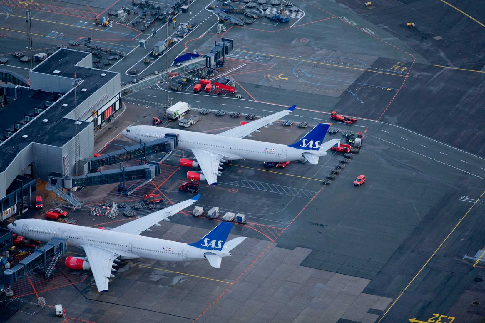 Two SAS Aircraft At The Gate In Copenhagen