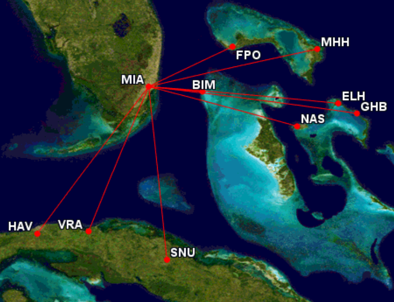 MIA SHORTEST ROUTES