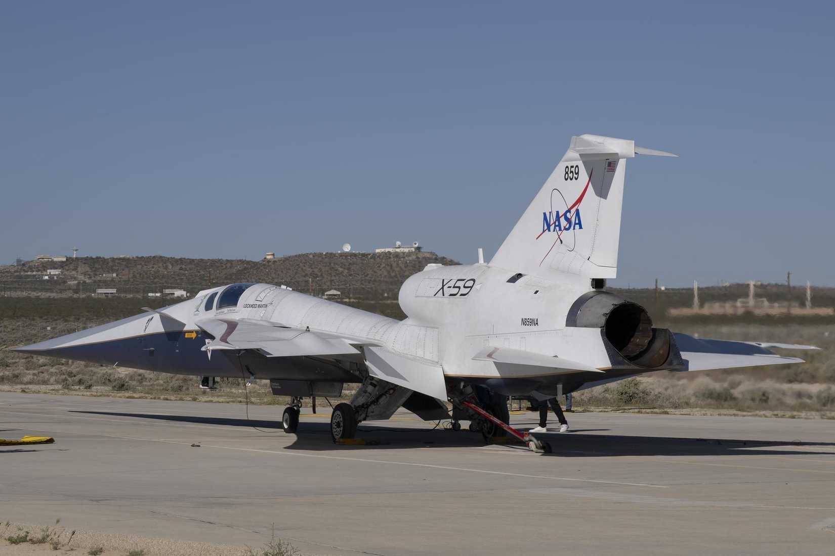 NASA’s X-59 quiet supersonic research aircraft completed a series of engine run tests on Thursday, March 12, 2026
