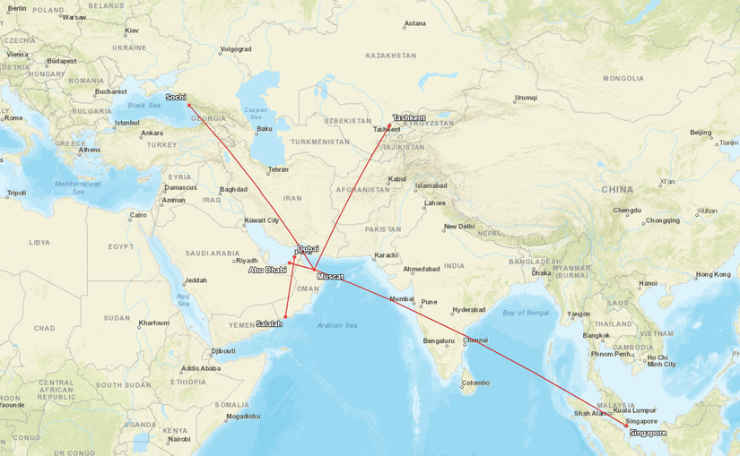 Oman Air New Routes