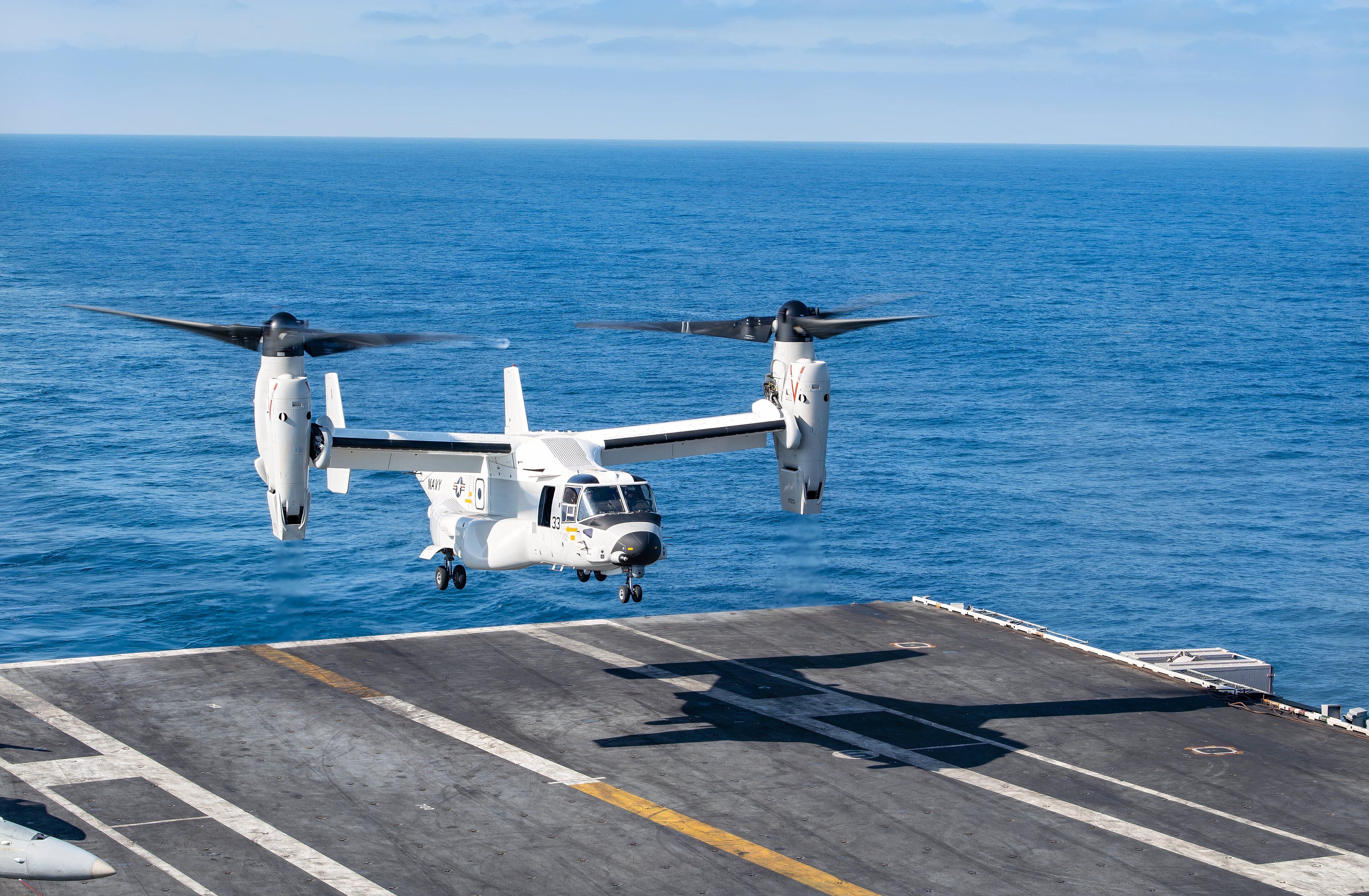 U.S. Navy CMV-22B Osprey carrier logistics aircraft.