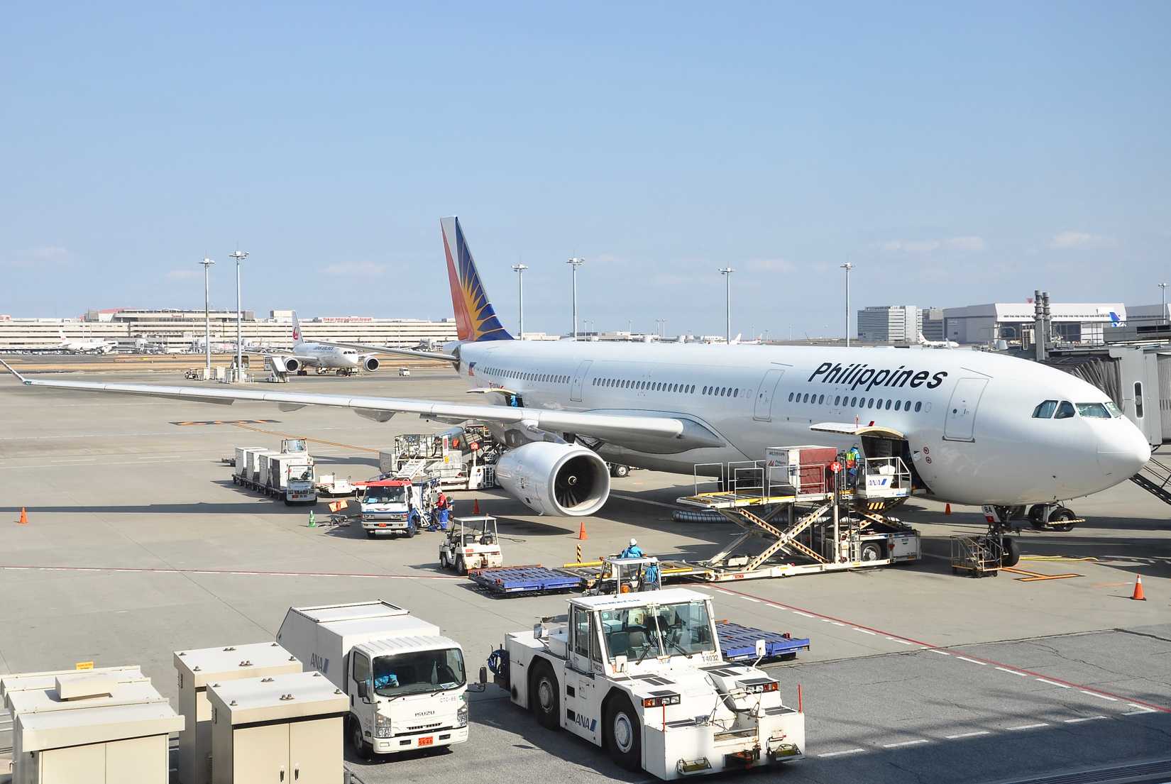 Philippine Airlines Airbus A330 seen parked at the tarmac at Haneda International Airport.-1