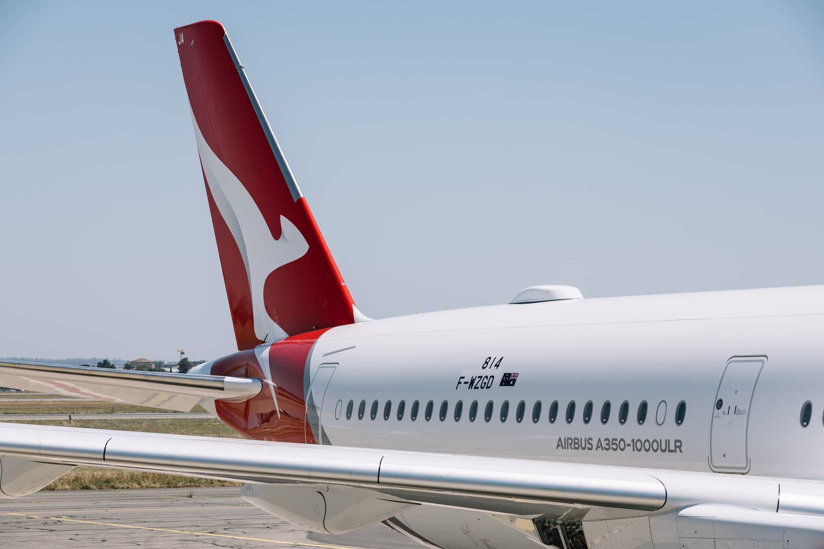 Qantas Airbus A350-1000ULR aircraft tail