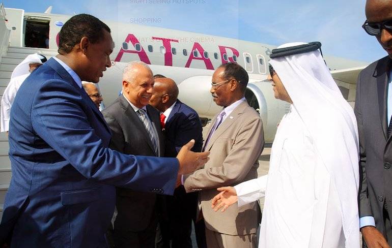 Qatar Airways A320 Mogadishu launch