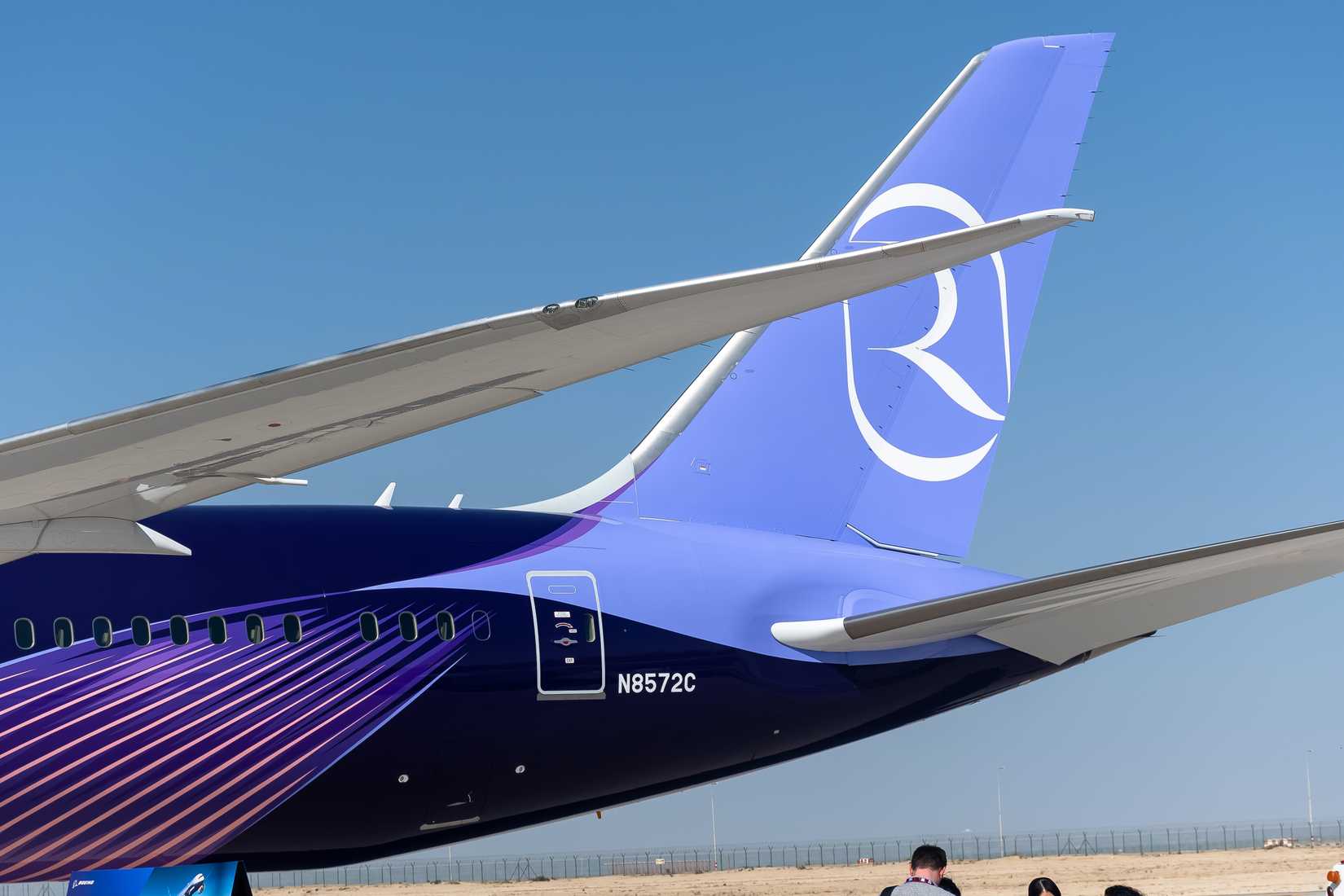 Riyadh Air livery 787 tail