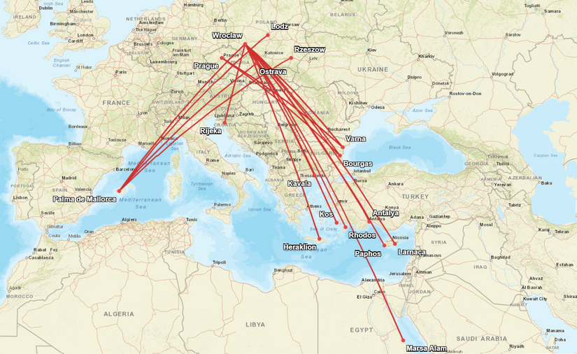 Ryanair Oldest 737 Routes
