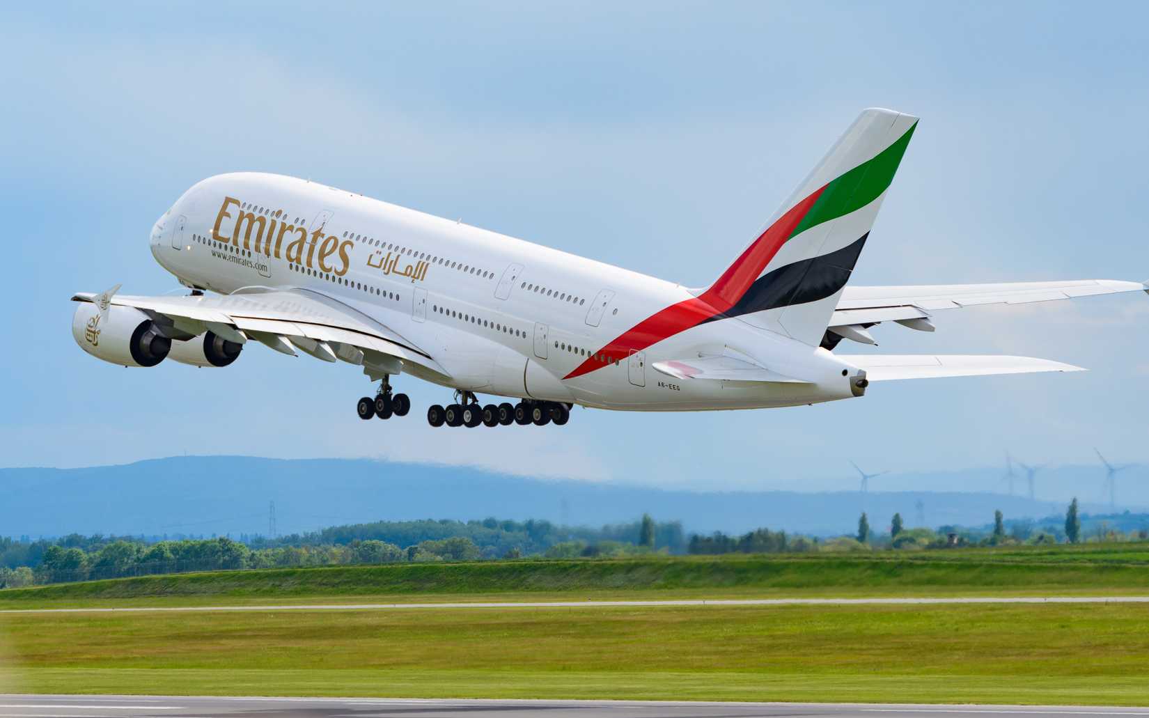 Emirates Airbus A380 aircraft 