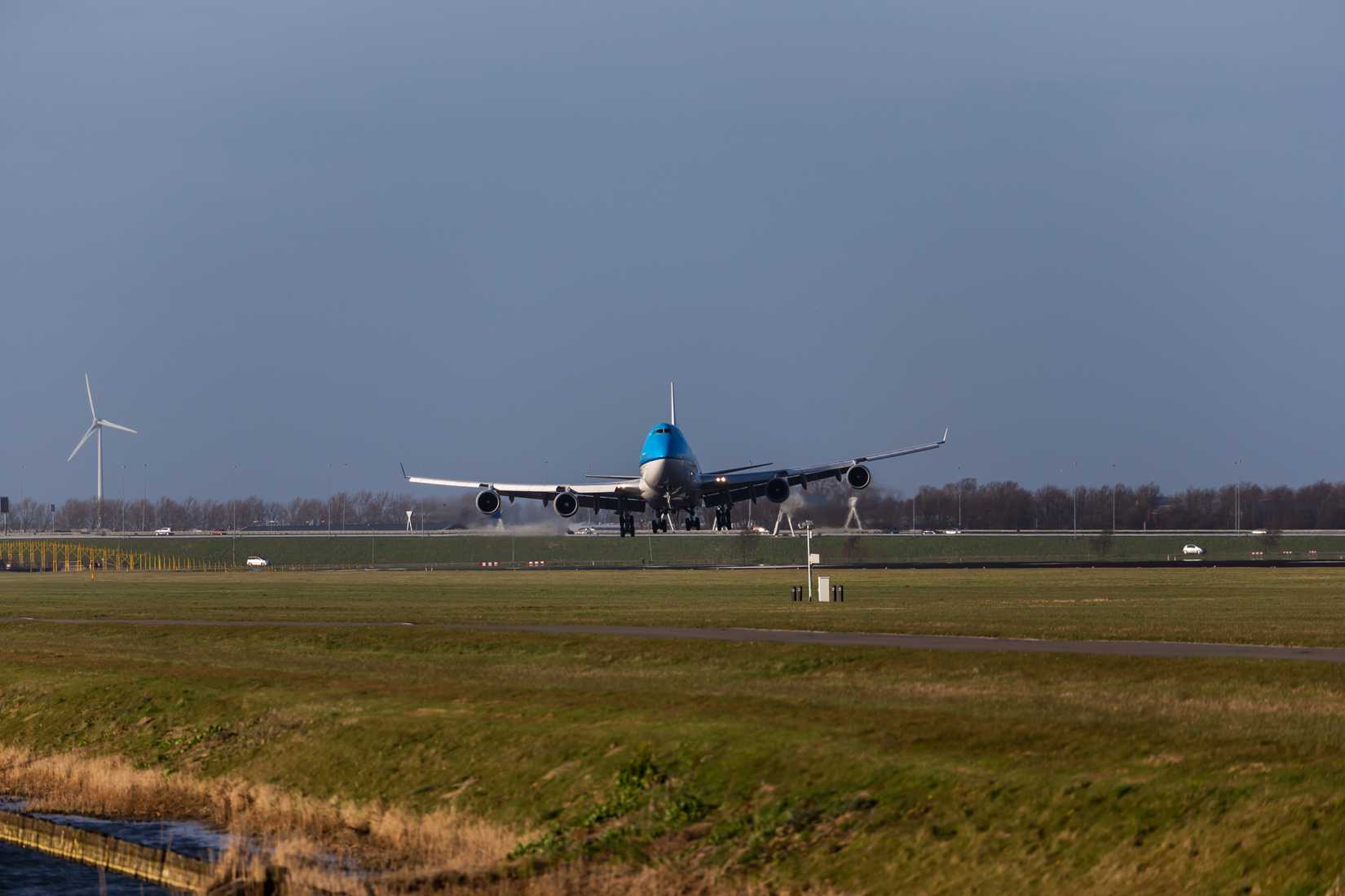 747 Crosswind Landing