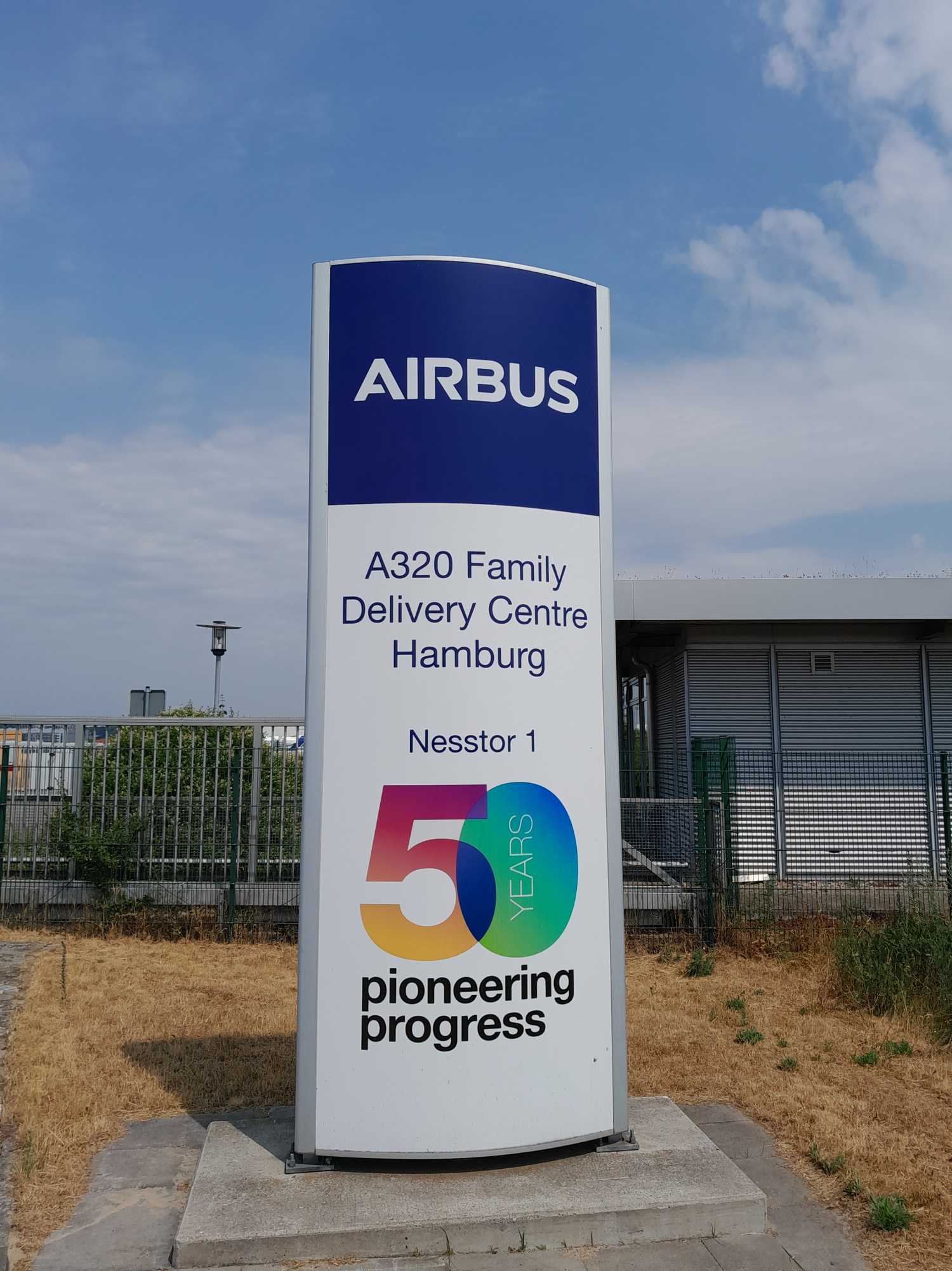 entrance airbus factory at Hamburg Finkenwerder Airport 19 june 2023