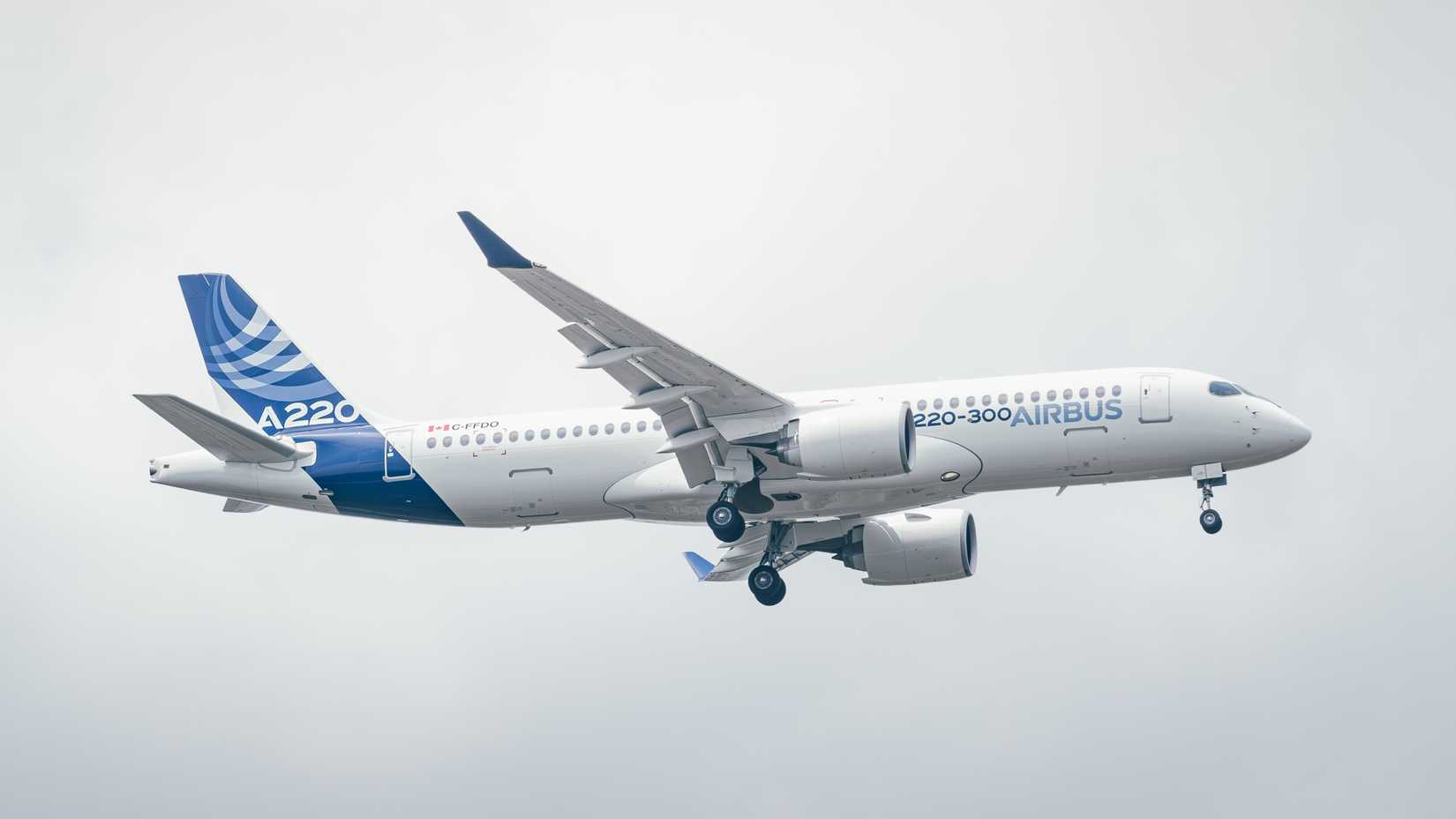 Airbus A220 Prototype Inflight