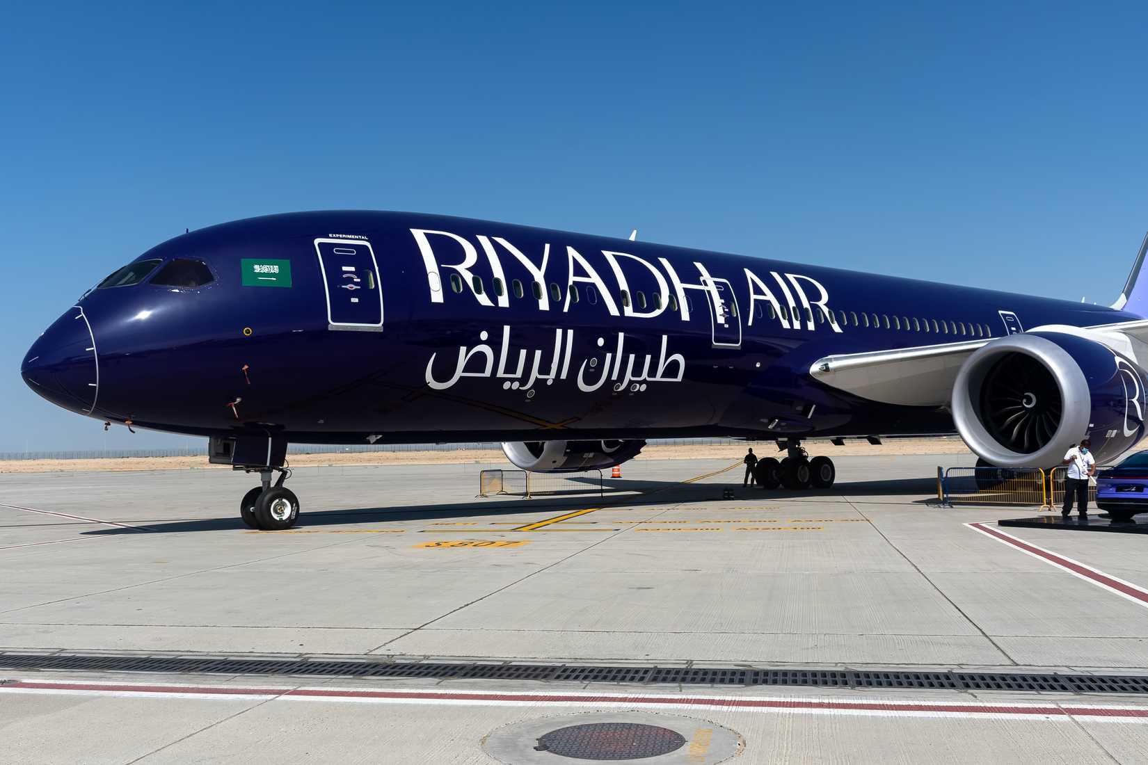 Riyadh Air Boeing 787-9 aircraft close up