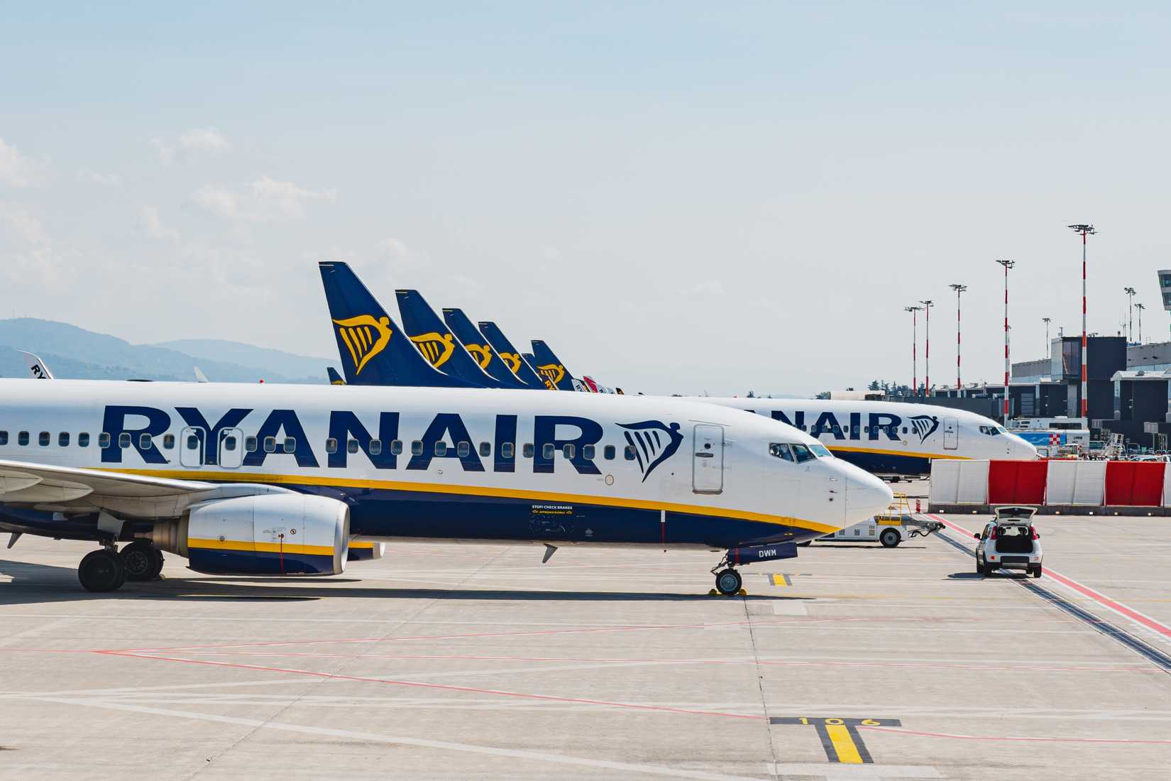 Ryanair 737s Parked In Bergamo