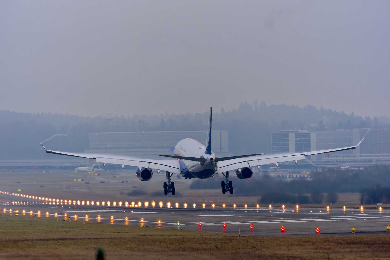Airbus A330-200 aircraft landing 