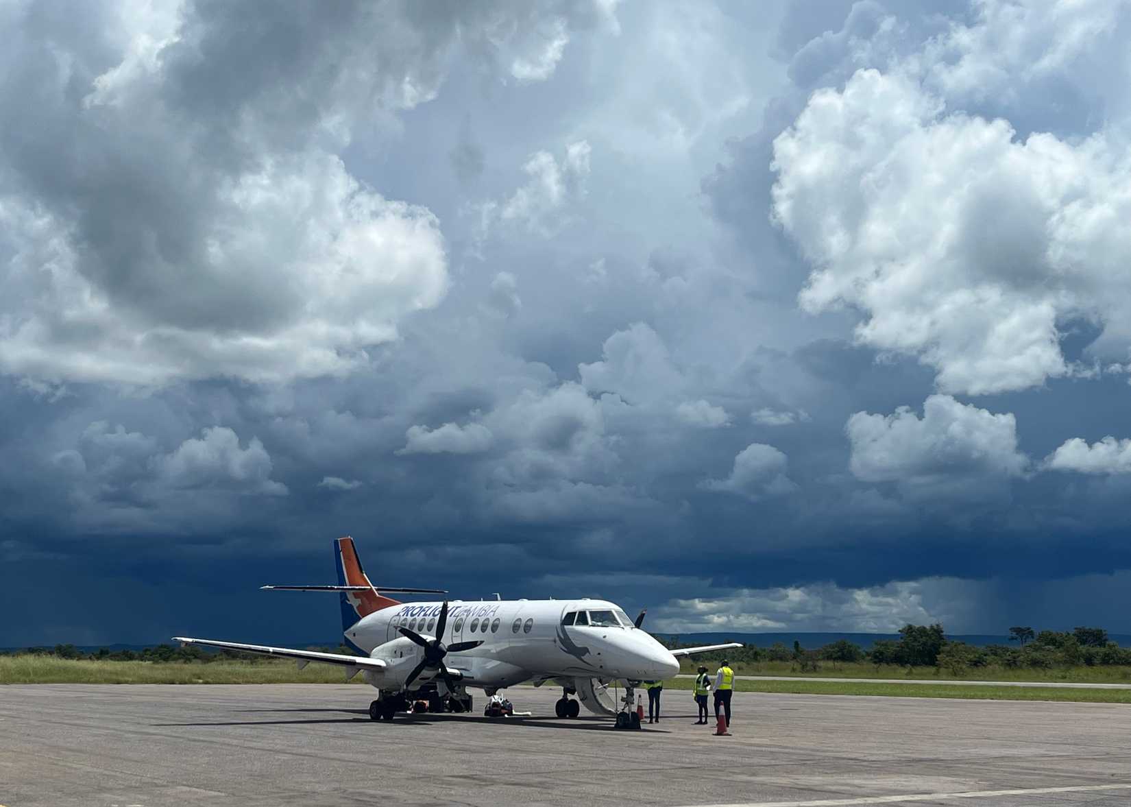 Stormy weather at Mansa Airport, Zambia