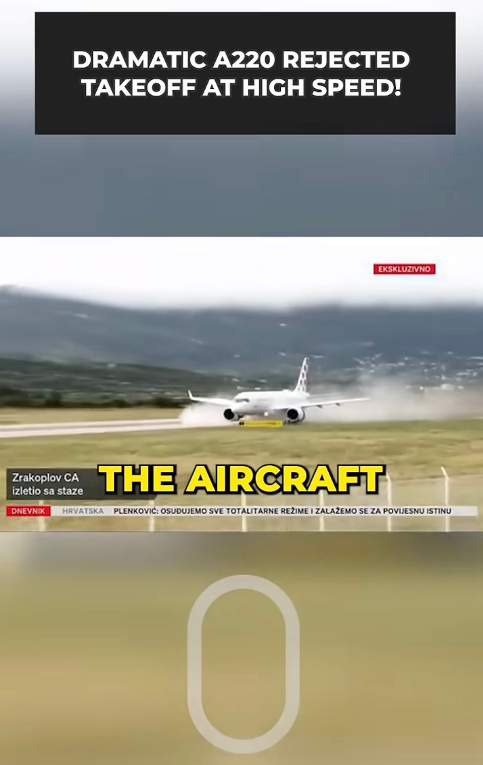 Dramatic A220 High-Speed Rejected Takeoff