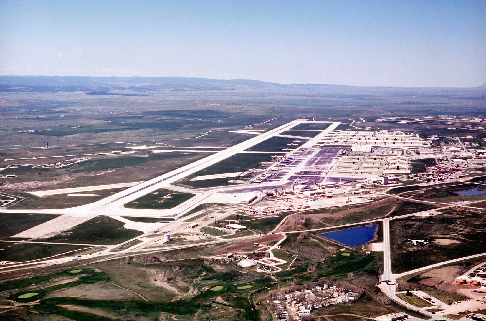 An aerial view of Ellsworth Air Force Base.
