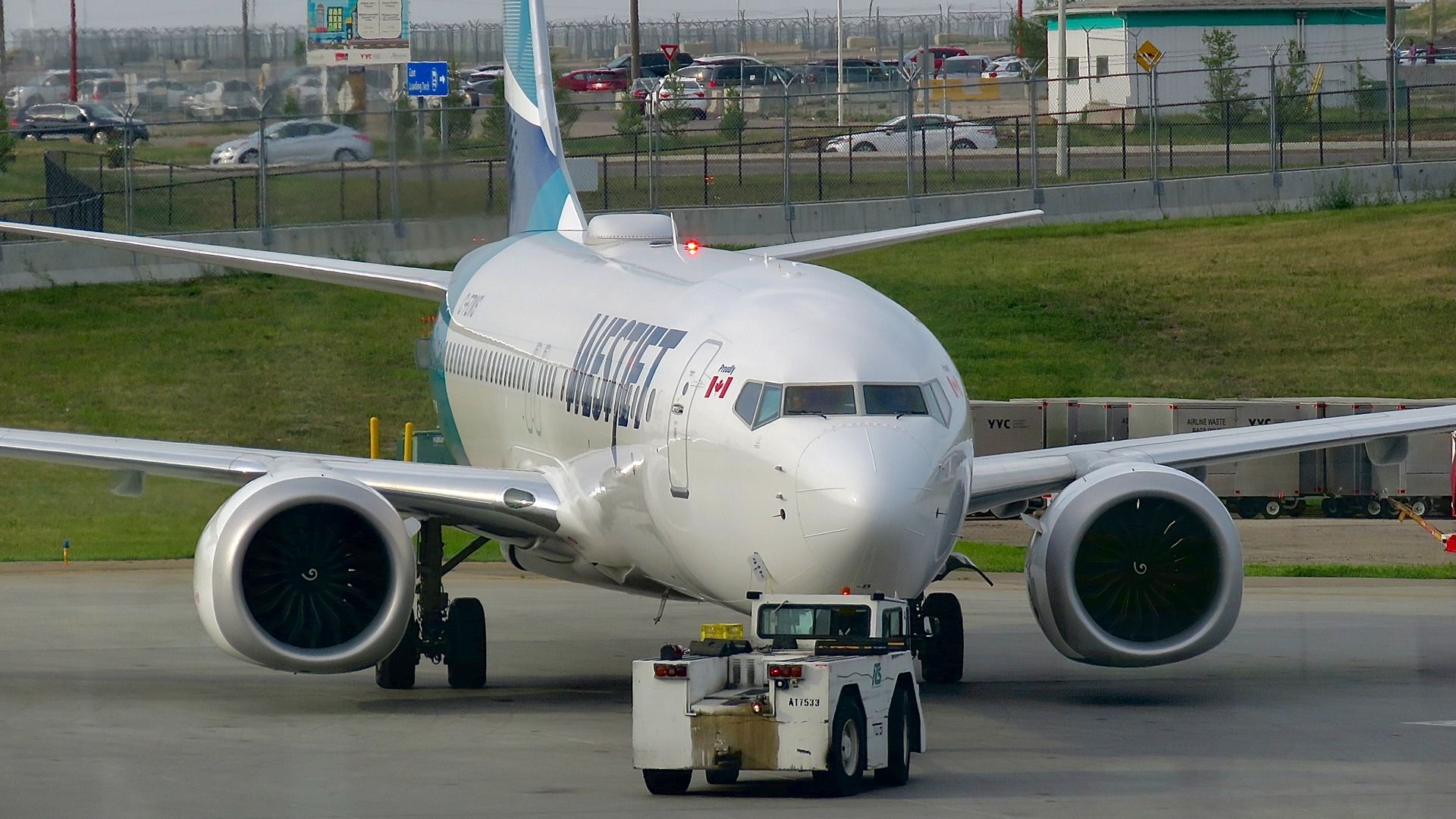 WestJet Boeing MAX 8 At Calgary