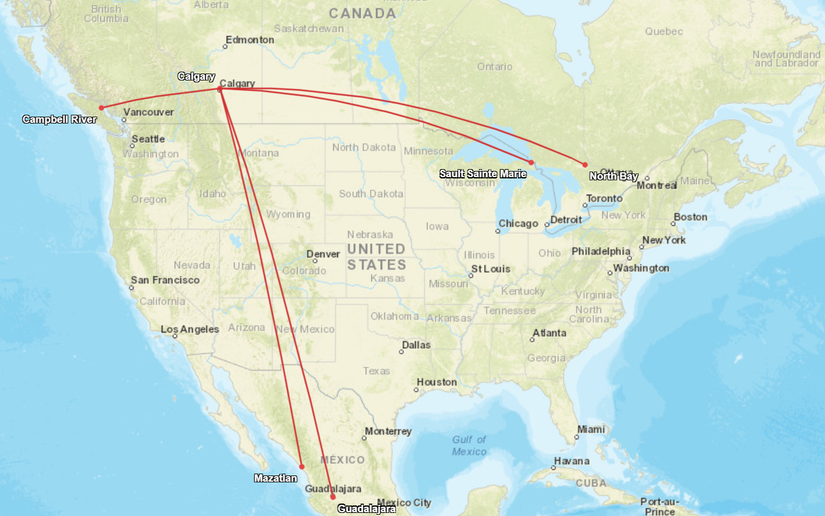 WestJet New Calgary Routes
