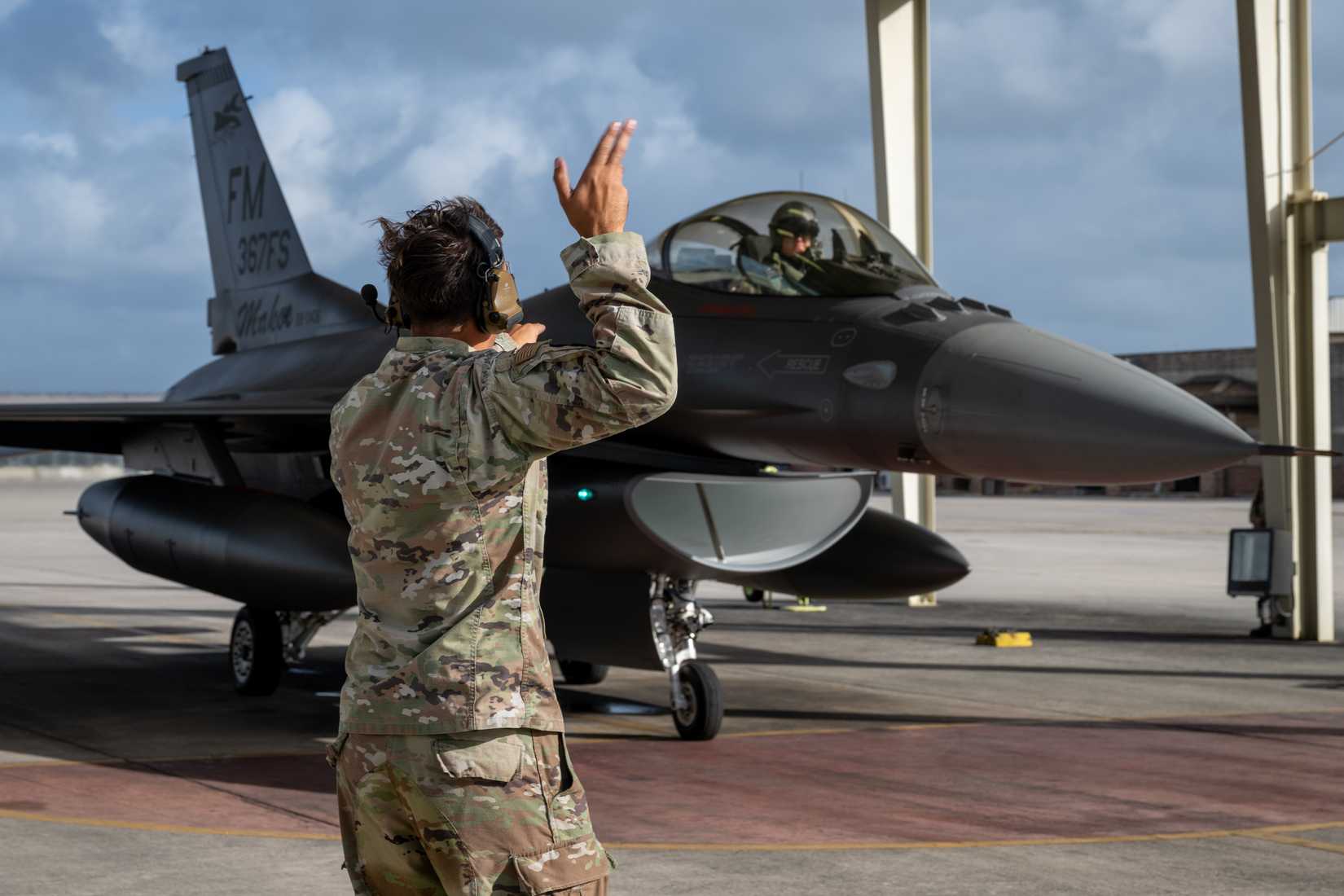 -16 Fighting Falcon at Homestead Air Reserve Base, Fla., April 4, 2025.