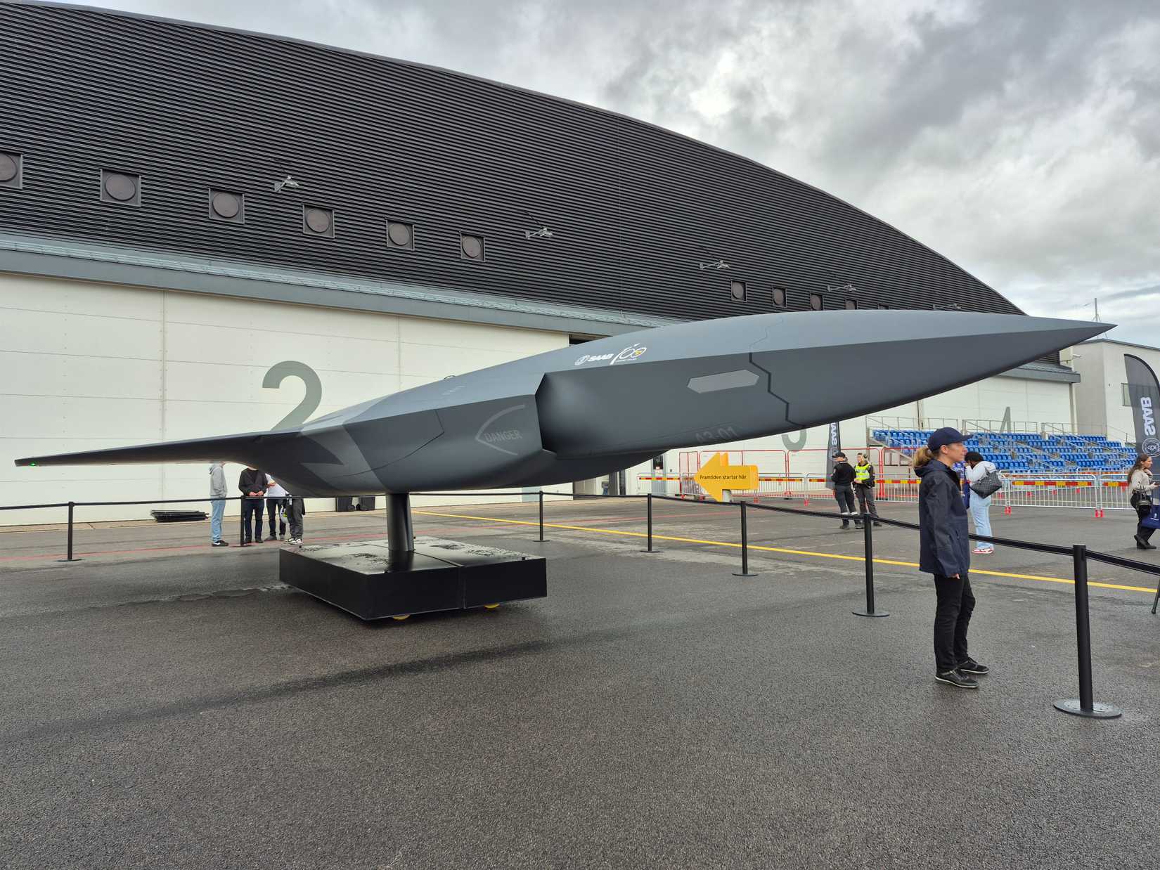 SAAB A3 001 Loyal Wingman concept at Malmen Base in Sweden