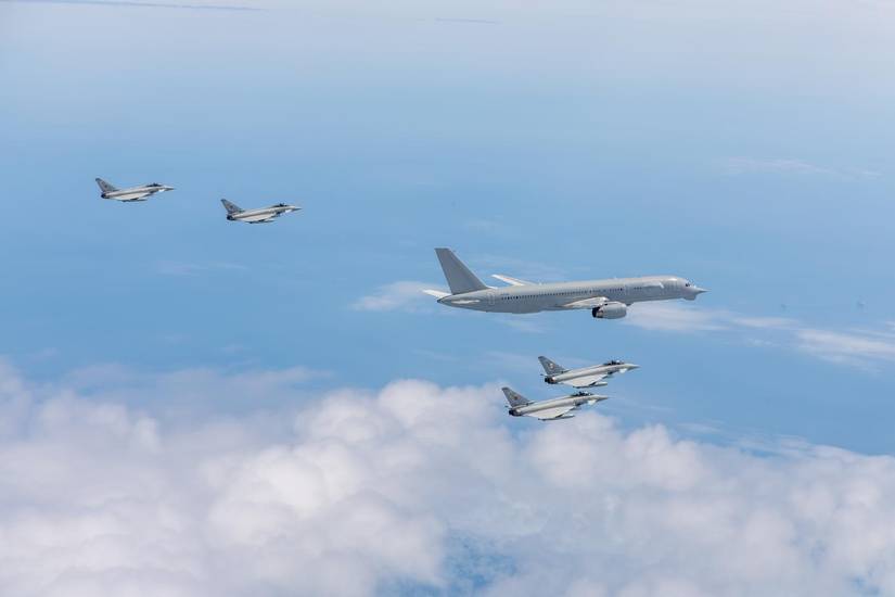 2Excel Excalibur flying with Eurofighter Typhoons