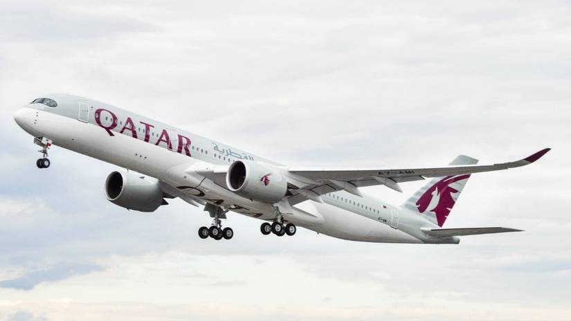 Qatar Airways A350 Landing In Philadelphia