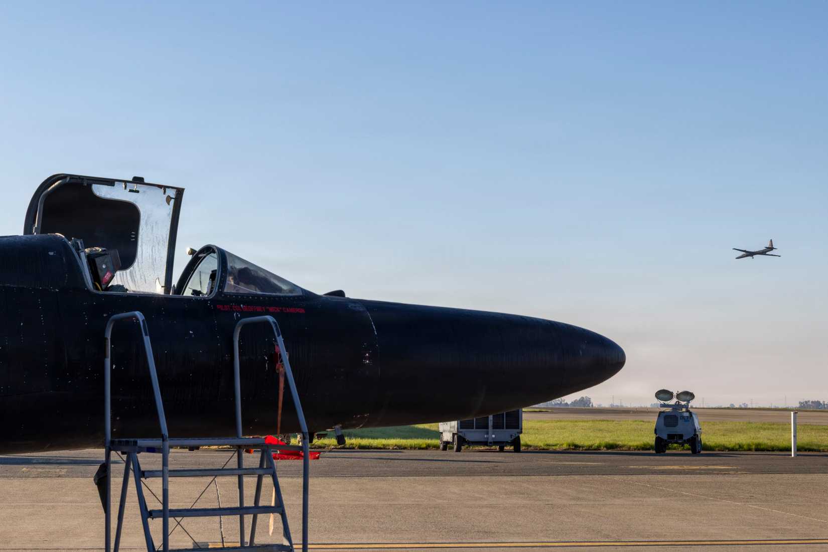 Air Force 99th Reconnaissance Squadron TU-2S Dragon Lady performs touch-and-go landings
