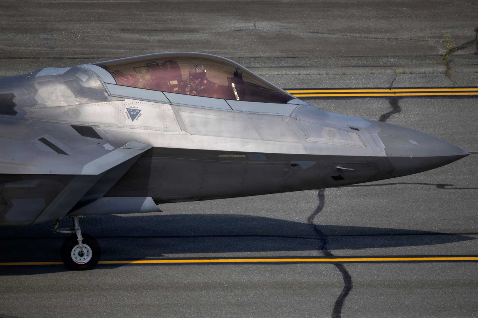 Air Force Capt. Nick “Laz” Le Tourneau, pilot and commander of the F-22 Raptor Demonstration Team