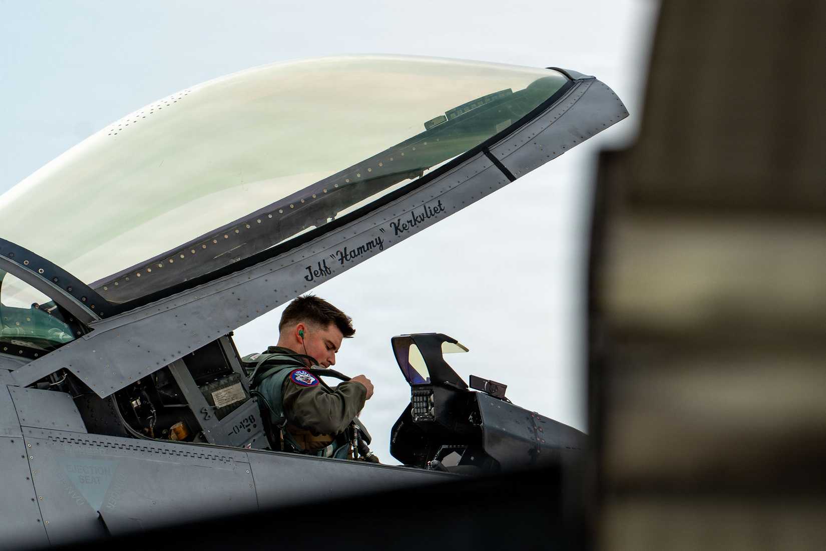 Air Force Capt. Scott Greenman, an F-16 Fighting Falcon pilot assigned to the 114th Fighter Wing, South Dakota Air National Guard