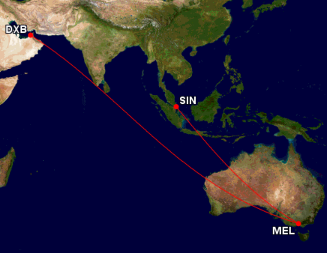 Airbus A380 flights from melbourne