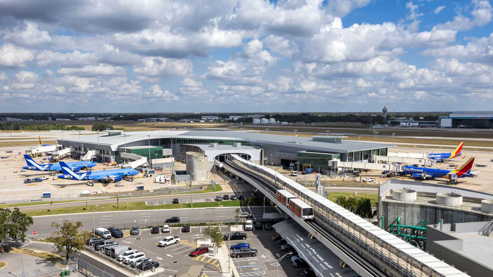 Airside C Terminal of Tampa international airport in the United States.