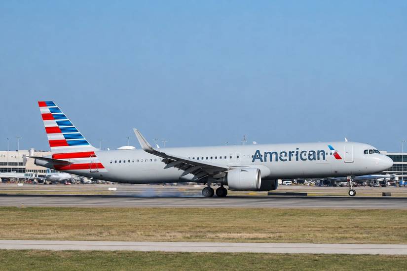 American Airlines A321XLR landing