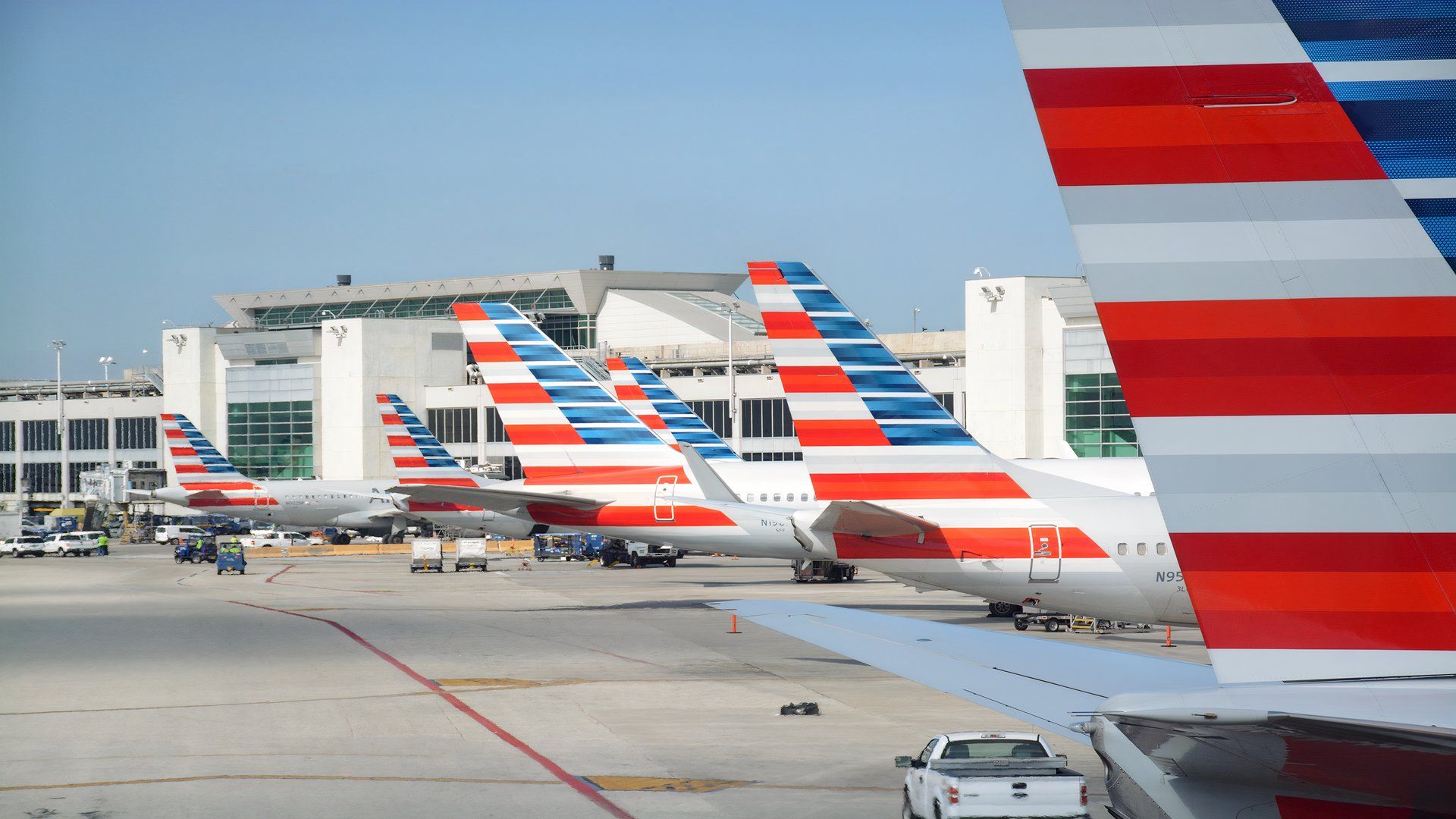 American Airlines aircraft on stand at Dallas Fort Worth