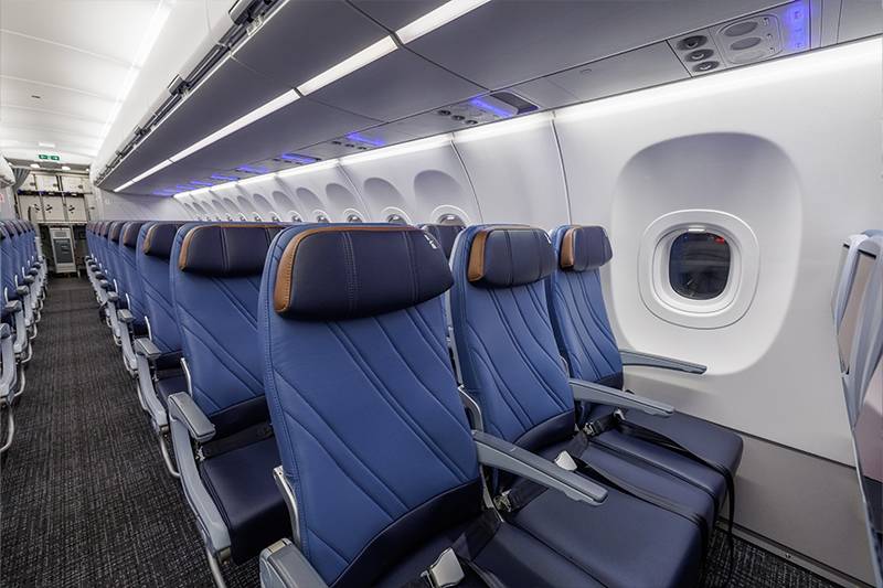 American Airlines new Airbus A321xlr economy