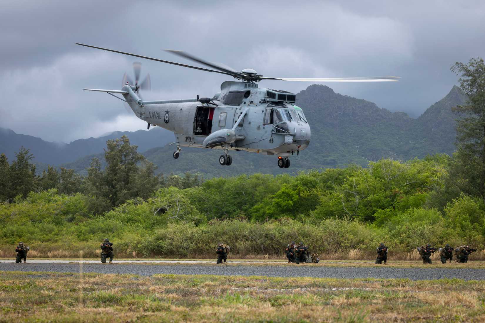 An SH-3 Sea King helicopter attached to 2nd Marine Infantry Battalion, Peruvian Naval Infantry.