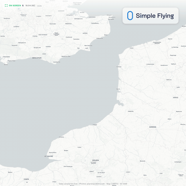 BA308 Animated Flight Map