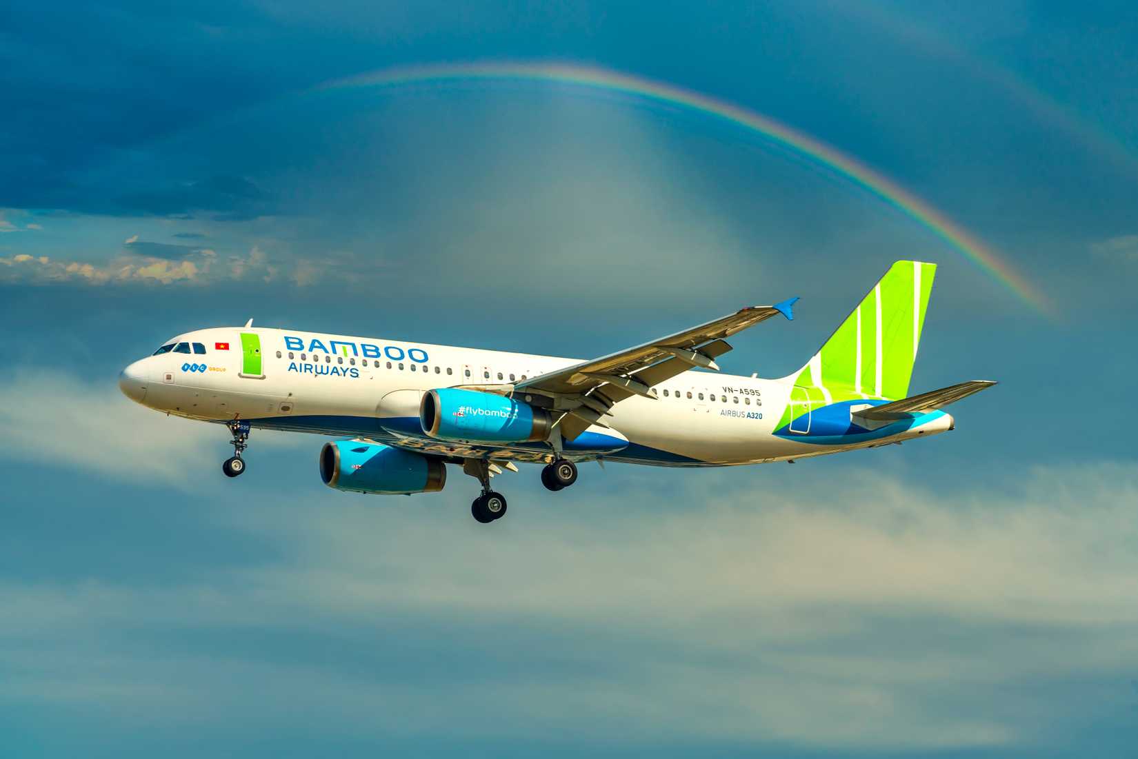 Bamboo Airways narrowbody in the sky
