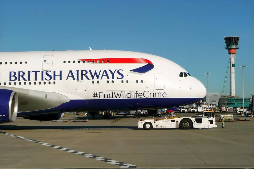 British Airways A380 at Heathrow