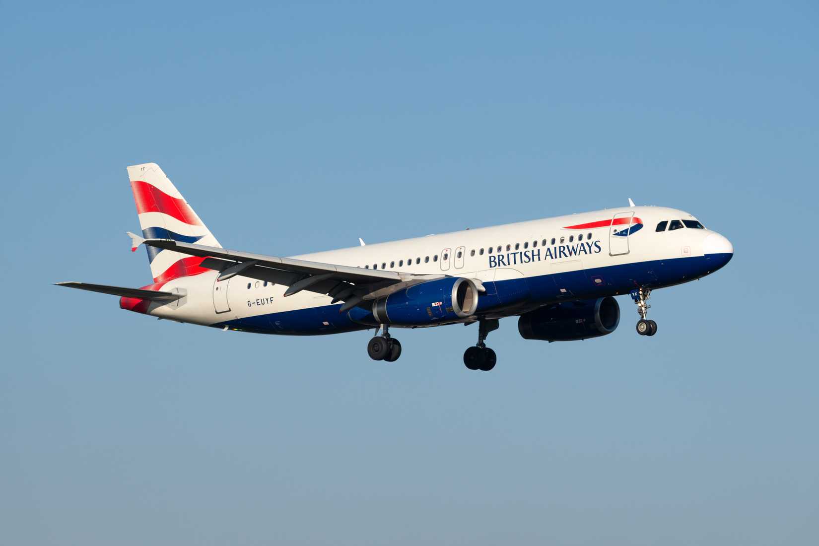 British Airways Airbus A320 in the sky