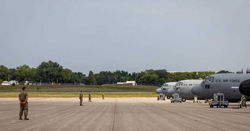C-130 on the ground