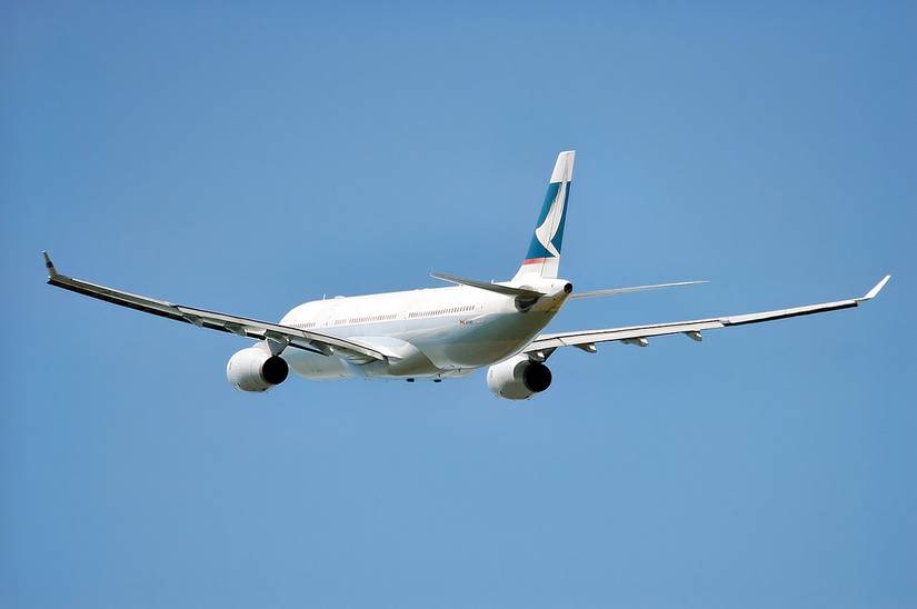 Cathay Pacific Airbus A330-300 on initial climb