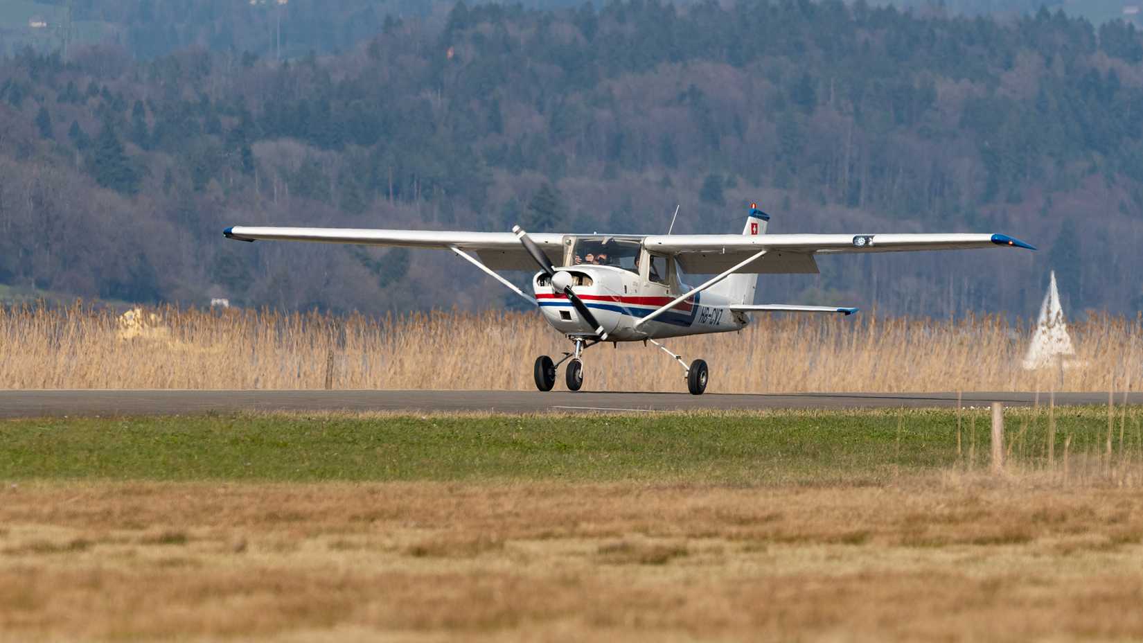 cessna 150 on the runway