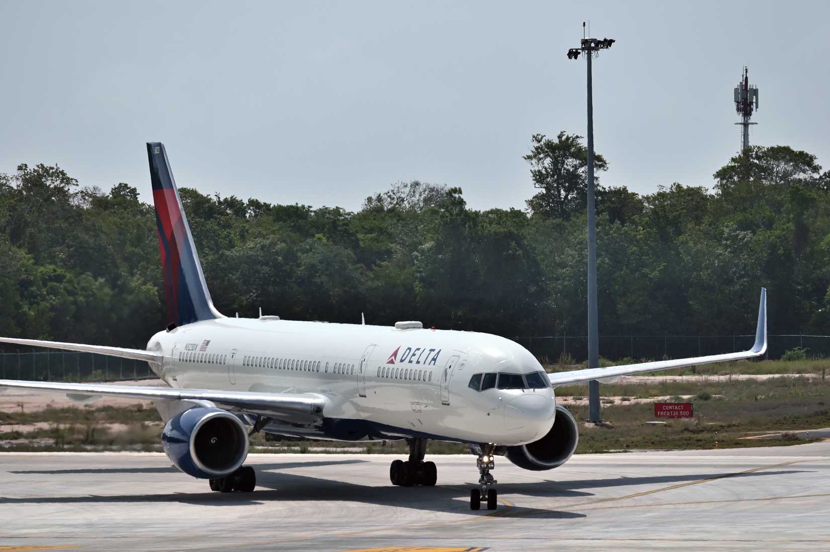 Delta Air Lines Boeing 757 on July 25, 2023 in Cancun International Airport