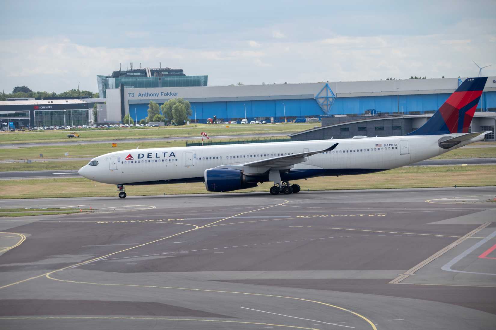 Delta Airlines Plane At Schiphol Airport The Netherlands