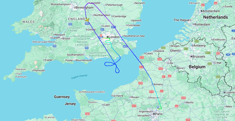 Delta LHR Diversion Map
