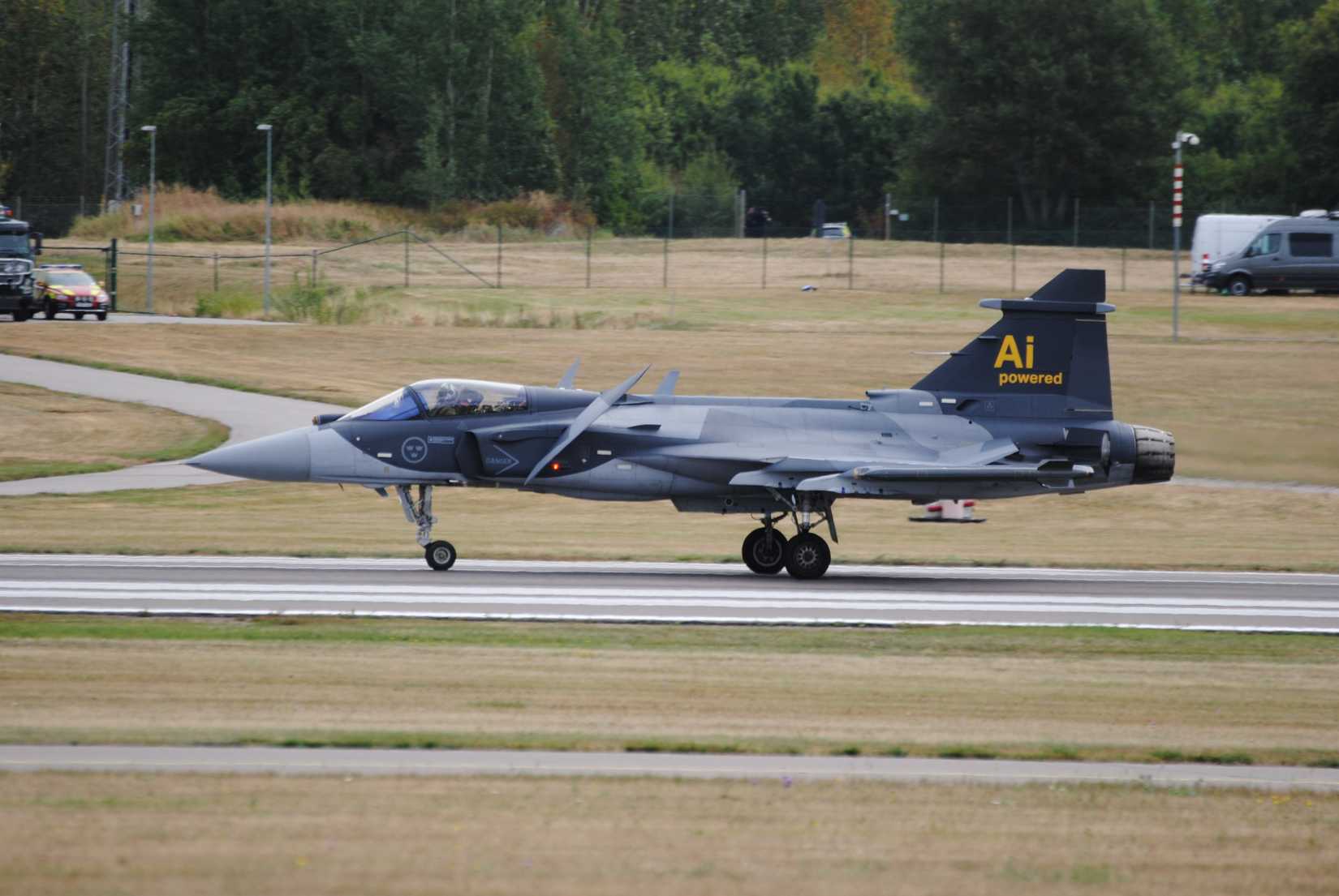 Saab Gripen E with AI Powered Systems