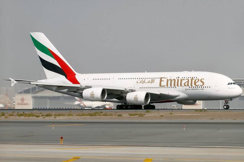 Emirates Airbus A380 in Dubai