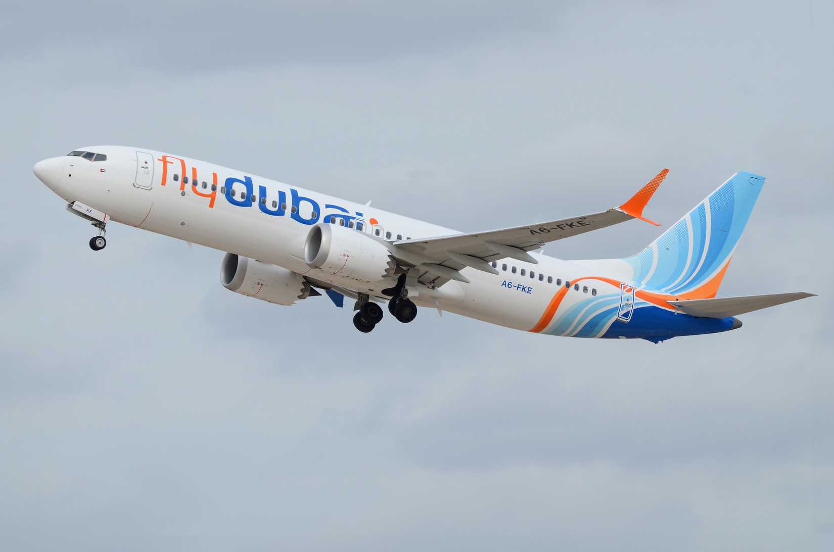 FlyDubai Boeing 737 takeoff in the sky