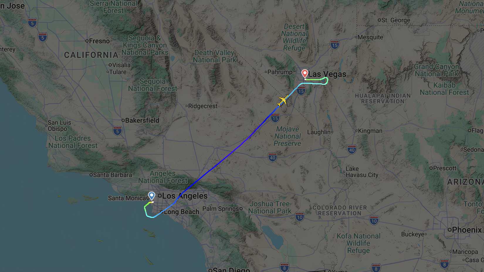 United Airlines Flight 1403 flight path